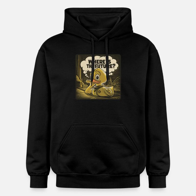 Canard en plastique jaune réfléchi - Sweat à capuche Softstyle® Gildan Unisexe - noir