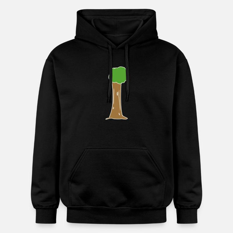 arbre, icône, nature, vert, plante - Sweat à capuche Softstyle® Gildan Unisexe - noir
