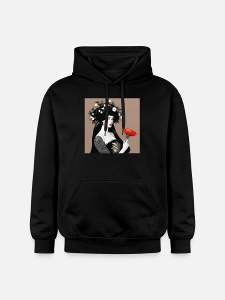 Elysia, digital painting - Gildan Unisex Softstyle® Midweight Hoodie - black