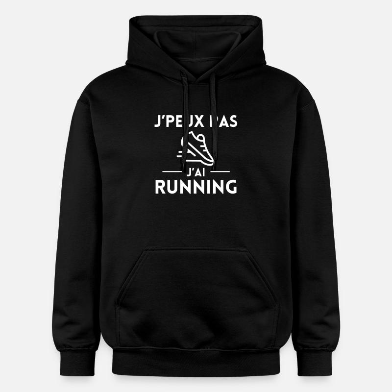 J'peux pas j'ai running - Sweat à capuche Softstyle® Gildan Unisexe - noir