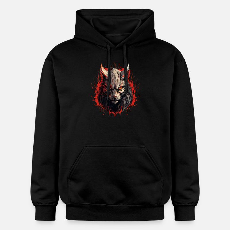 Wolfsblick der Durchdringung - Gildan Unisex Softstyle® Midweight Hoodie - Schwarz