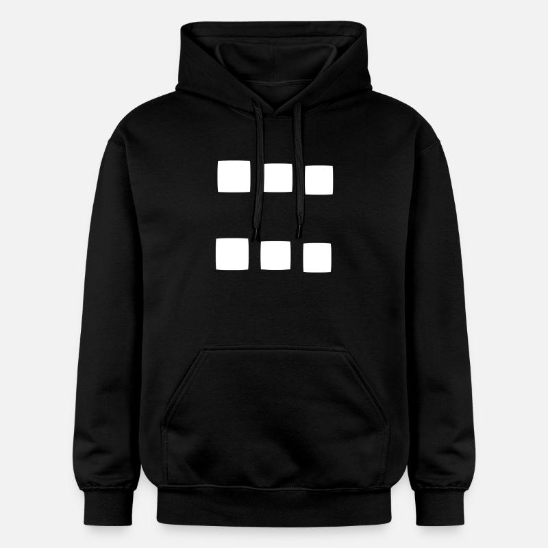 Pattern square square symbol - Gildan Unisex Softstyle® Midweight Hoodie - black