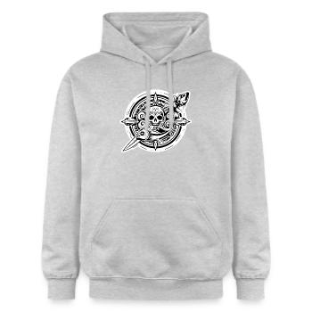 Tribal Tätowierung - Gildan Unisex Softstyle® Midweight Hoodie - Hellgrau meliert - Vorne - Liana (172cm) & Jaron (178cm)