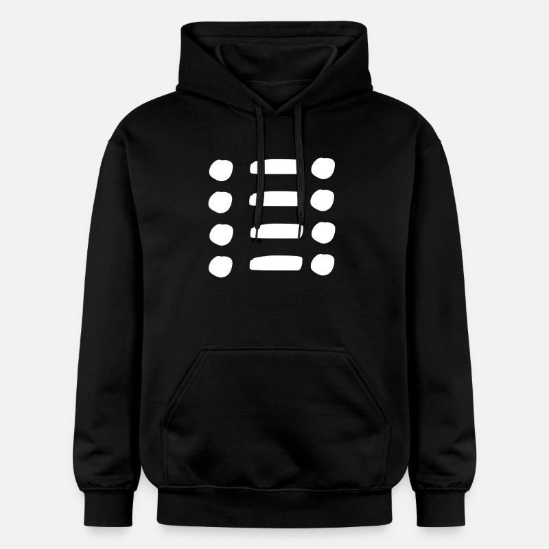 Line, dots, dot, shape, symbol - Gildan Unisex Softstyle® Midweight Hoodie - black