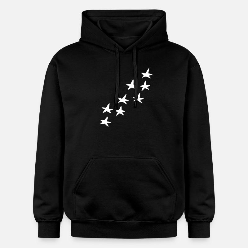 Star Pattern Shape Star Symbol - Gildan Unisex Softstyle® Midweight Hoodie - black