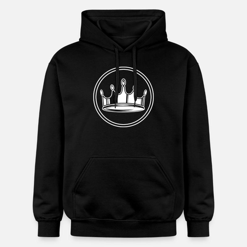 Icône de silhouette de couronne - Sweat à capuche Softstyle® Gildan Unisexe - noir