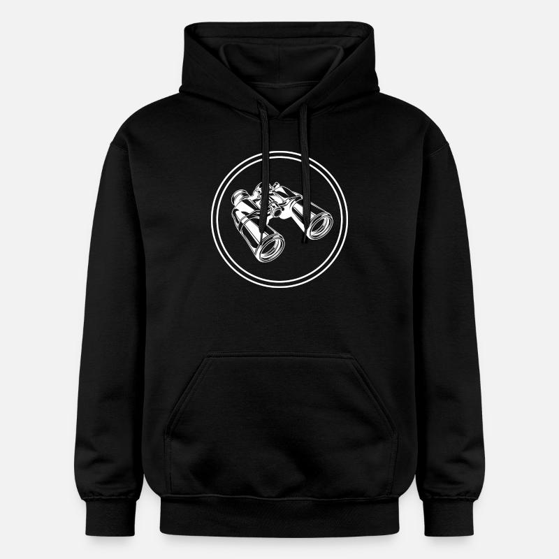 Icône de jumelles - Sweat à capuche Softstyle® Gildan Unisexe - noir