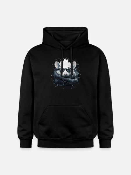 Cool Rat - Gildan Unisex Softstyle® Midweight Hoodie - black