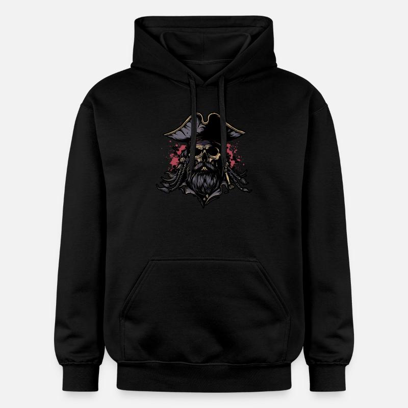 Crâne de pirate - Sweat à capuche Softstyle® Gildan Unisexe - noir