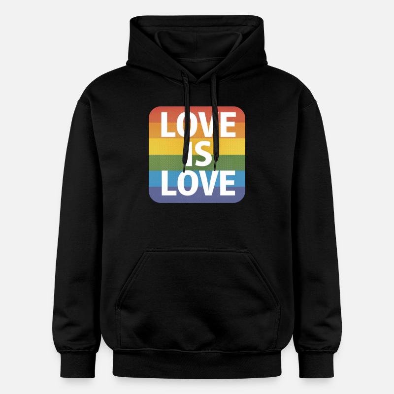 LGBTQ L’amour, c’est l’amour - Sweat à capuche Softstyle® Gildan Unisexe - noir