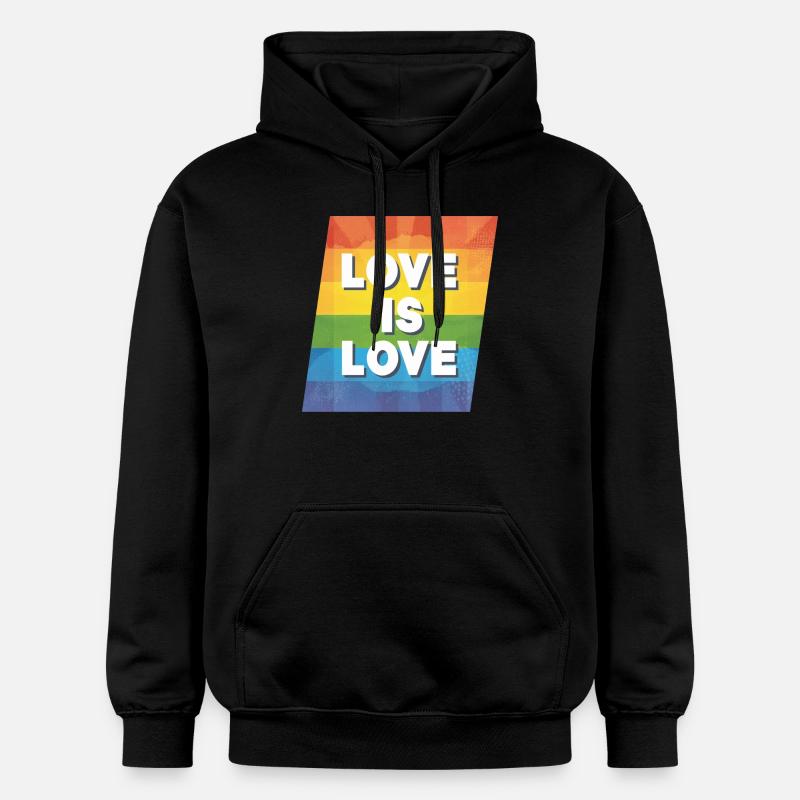 LGBTQ L’amour, c’est l’amour - Sweat à capuche Softstyle® Gildan Unisexe - noir