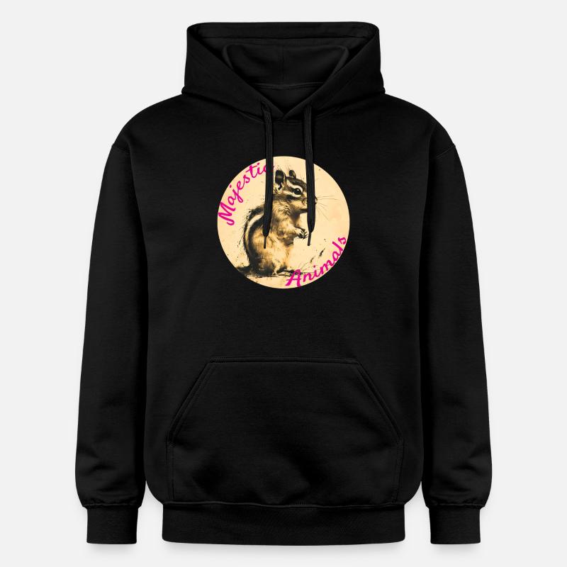 Animaux majestueux : Tamia vif - Sweat à capuche Softstyle® Gildan Unisexe - noir