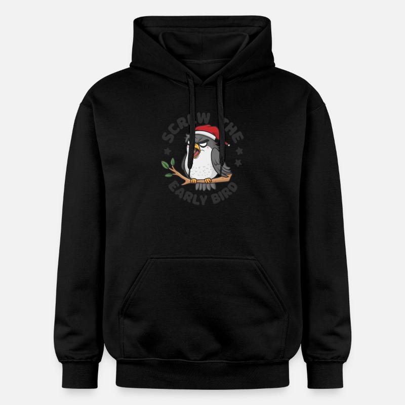 Le lève-tôt peut m’emmener - Sweat à capuche Softstyle® Gildan Unisexe - noir