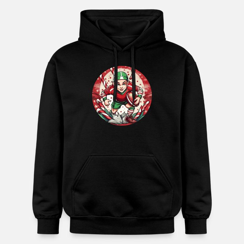Elfe de Noël Rugby - Sweat à capuche Softstyle® Gildan Unisexe - noir