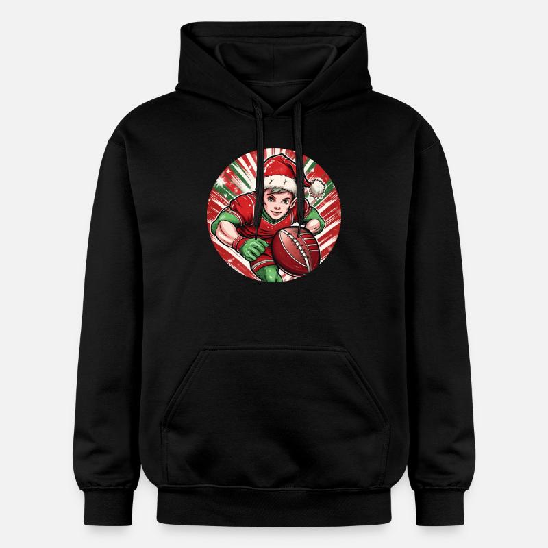Elfe de Noël Rugby - Sweat à capuche Softstyle® Gildan Unisexe - noir