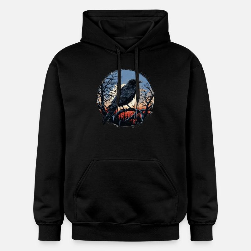 Corbeau - Sweat à capuche Softstyle® Gildan Unisexe - noir