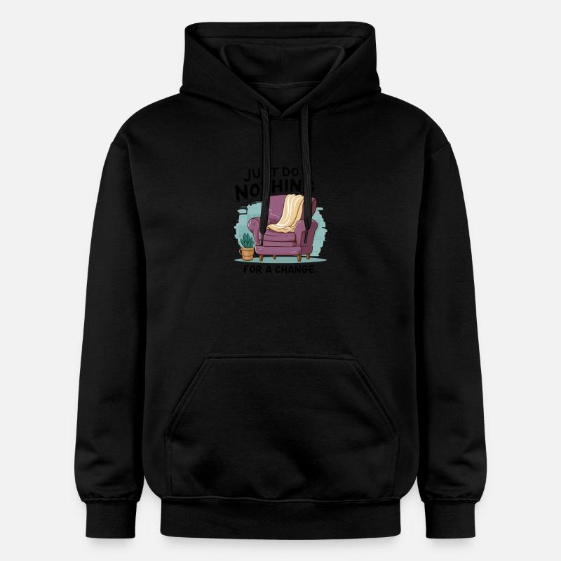 Pour changer, ne faites rien. - Sweat à capuche Softstyle® Gildan Unisexe - noir
