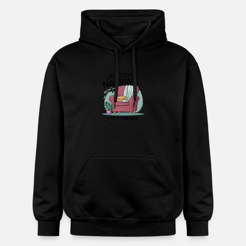 Pour changer, ne faites rien. - Sweat à capuche Softstyle® Gildan Unisexe - noir