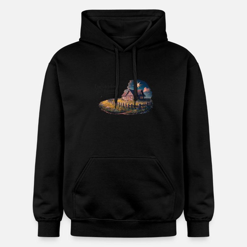 Vivre simplement, rêver grand - Sweat à capuche Softstyle® Gildan Unisexe - noir