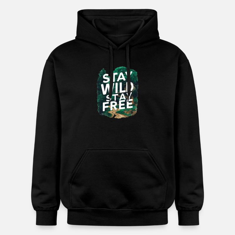 Restez sauvage, restez libre - Sweat à capuche Softstyle® Gildan Unisexe - noir