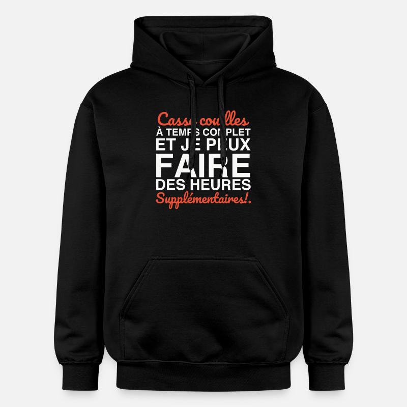 Casse-couilles à temps complet - Sweat à capuche Softstyle® Gildan Unisexe - noir