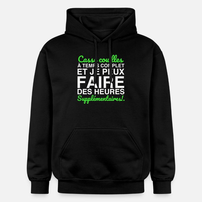 Casse-couilles à temps complet - Sweat à capuche Softstyle® Gildan Unisexe - noir