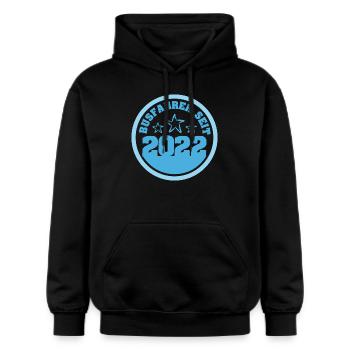 2022 - Gildan Unisex Softstyle® Midweight Hoodie - Schwarz - Vorne - Marisol (170cm) & Nik (191cm)
