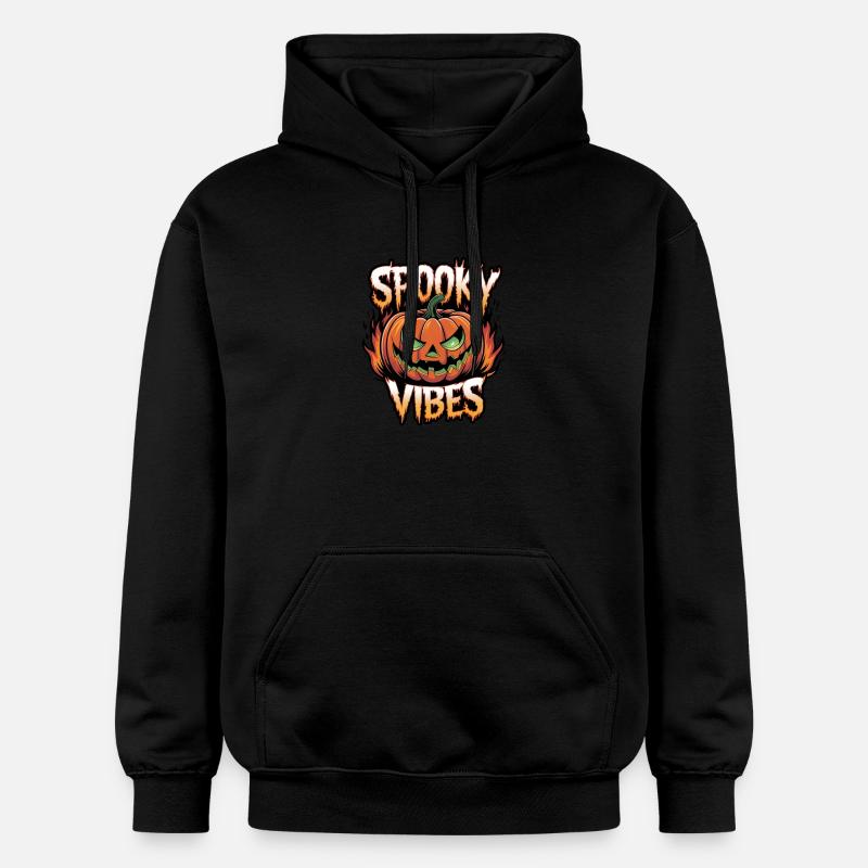 Spooky Jack-o'-lantern – Spooky Vibes - Sweat à capuche Softstyle® Gildan Unisexe - noir