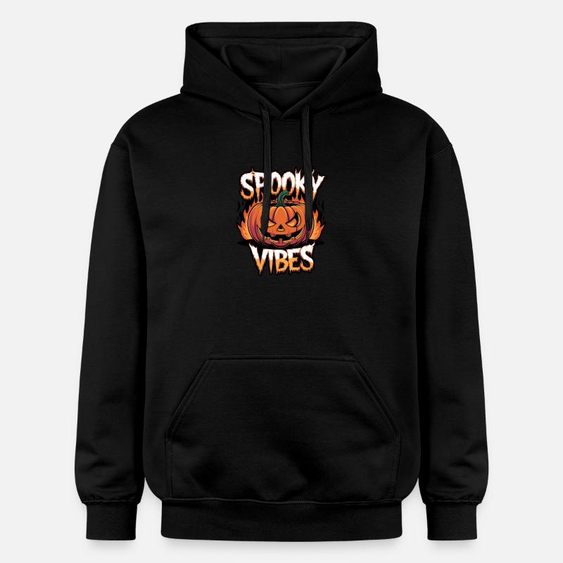 Spooky Jack-o'-lantern – Spooky Vibes - Sweat à capuche Softstyle® Gildan Unisexe - noir