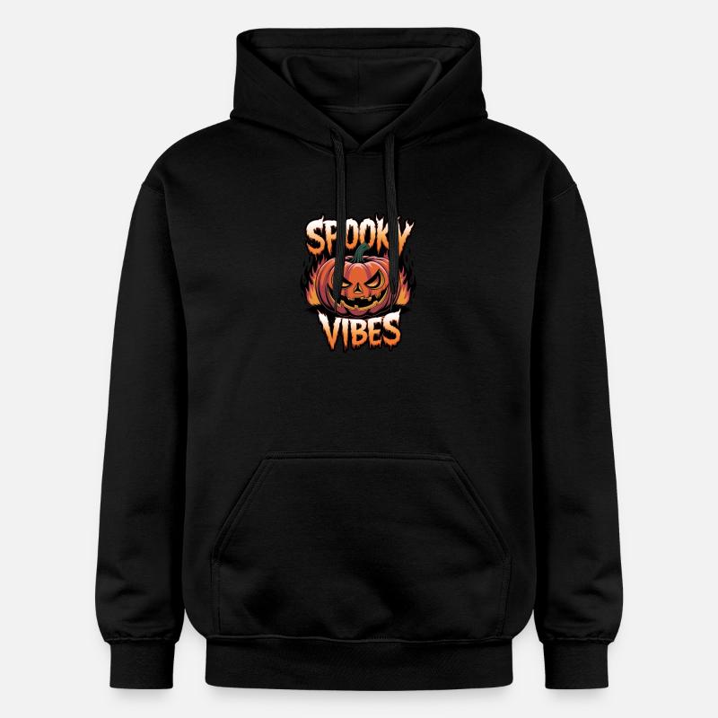 Spooky Jack-o'-lantern – Spooky Vibes - Sweat à capuche Softstyle® Gildan Unisexe - noir