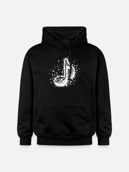 Music Sheet Music Tattoo Splash - Gildan Unisex Softstyle® Midweight Hoodie - black
