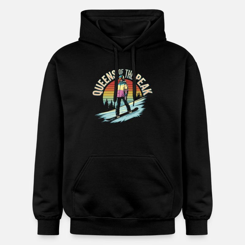 Reines du Pic - Snowboard Art - Sweat à capuche Softstyle® Gildan Unisexe - noir