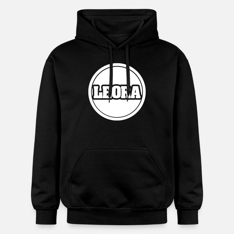 First name Leora - Gildan Unisex Softstyle® Midweight Hoodie - black