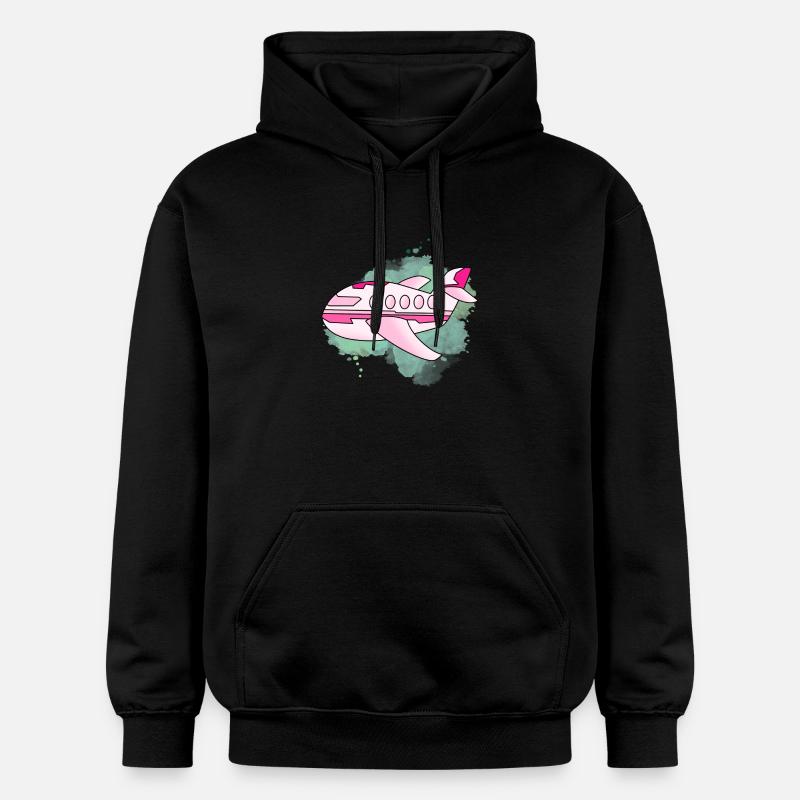 Flugzeug - Gildan Unisex Softstyle® Midweight Hoodie - Schwarz