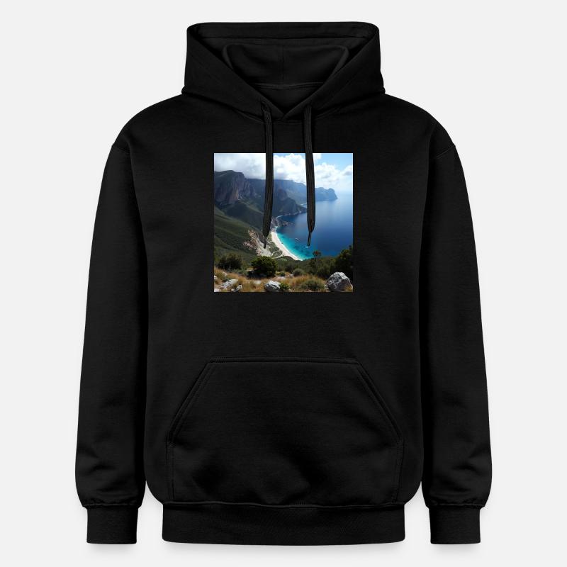 Paysage - Sweat à capuche Softstyle® Gildan Unisexe - noir