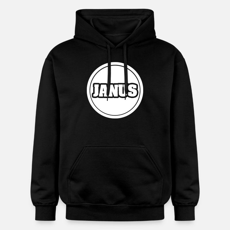 Prénom Janus - Sweat à capuche Softstyle® Gildan Unisexe - noir