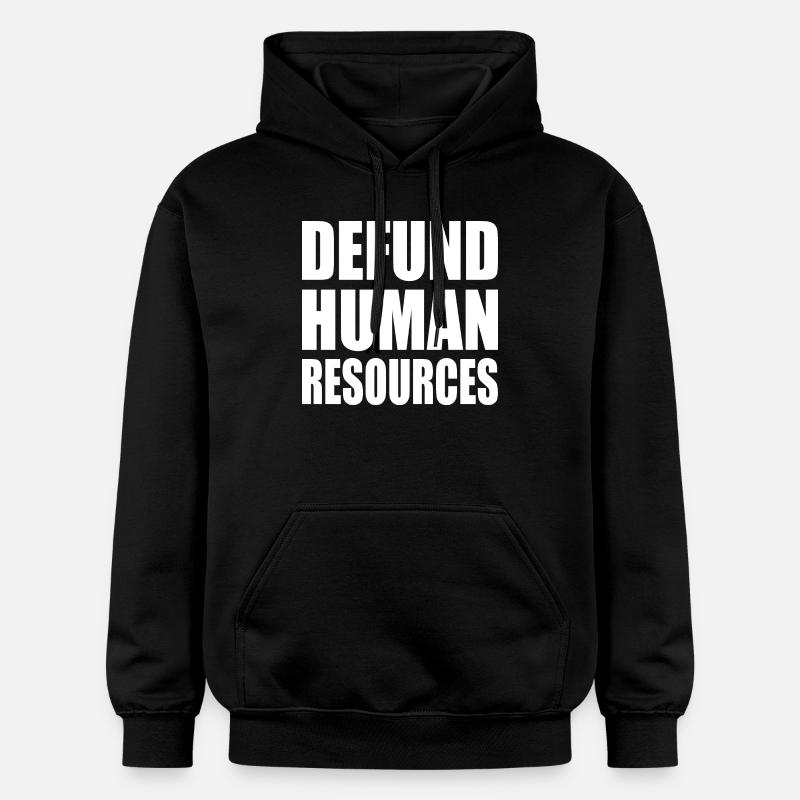 defund human resources - Sweat à capuche Softstyle® Gildan Unisexe - noir