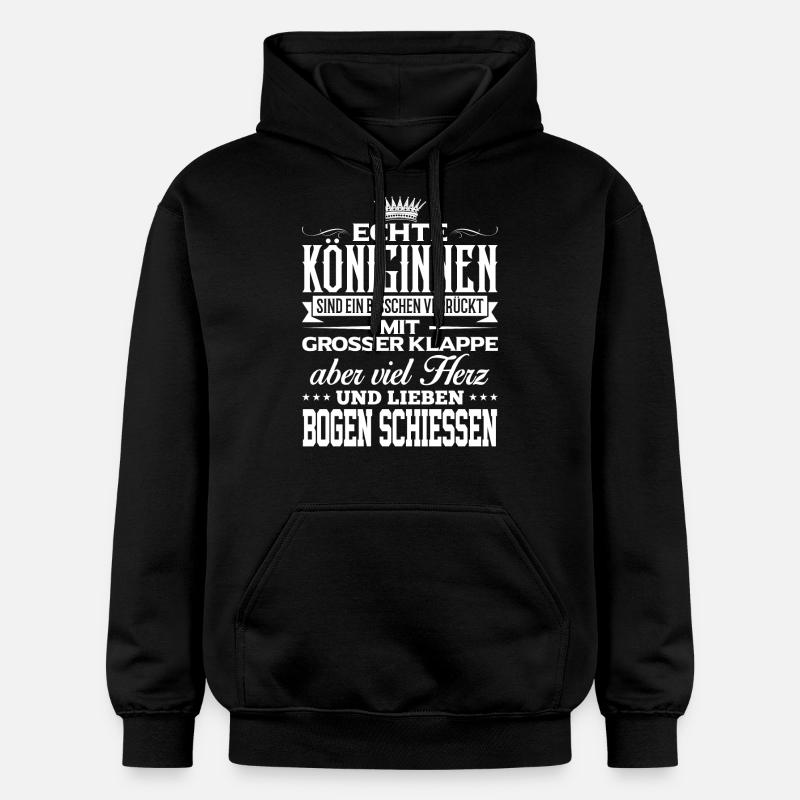 BOGEN-SCHIESSEN - liebe - Gildan Unisex Softstyle® Midweight Hoodie - Schwarz
