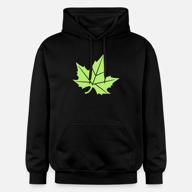 Conception de feuille de platane - Sweat à capuche Softstyle® Gildan Unisexe - noir