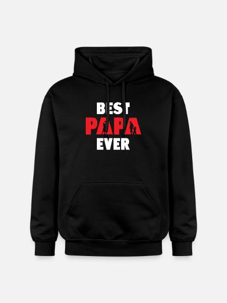 Best Papa Ever - Gildan Unisex Softstyle® Midweight Hoodie - black