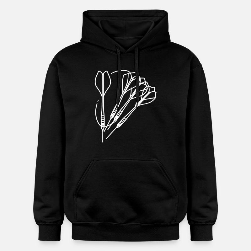 Dessin de fléchettes - Sweat à capuche Softstyle® Gildan Unisexe - noir