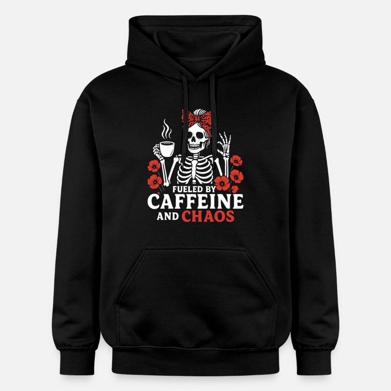 Mutter Koffein Mutter Skelett Kaffee - Gildan Unisex Softstyle® Midweight Hoodie - Schwarz
