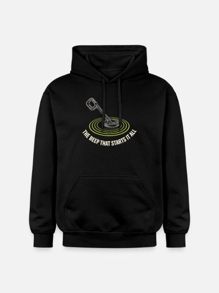 Introverted metal detector hobbyist - Gildan Unisex Softstyle® Midweight Hoodie - black