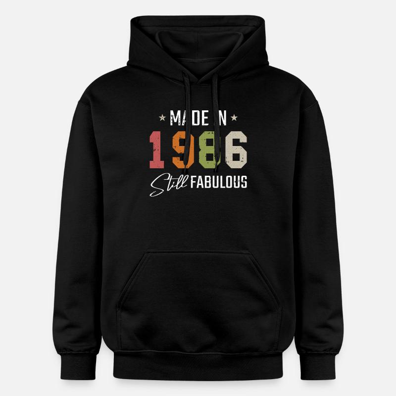 Fabriqué en 1986 toujours fabuleux - Sweat à capuche Softstyle® Gildan Unisexe - noir