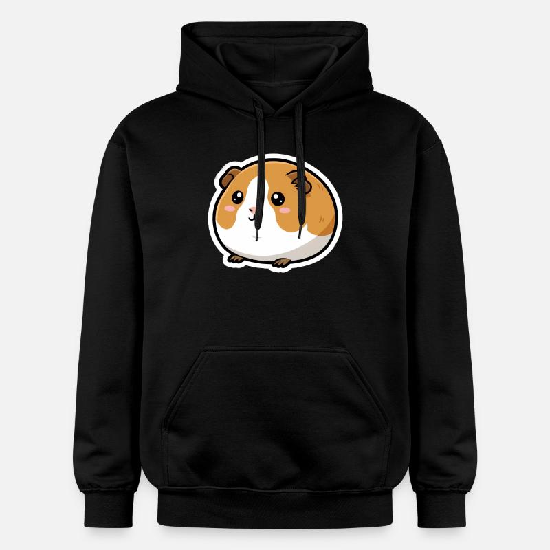 Autocollant tête de cochon d’Inde - Sweat à capuche Softstyle® Gildan Unisexe - noir