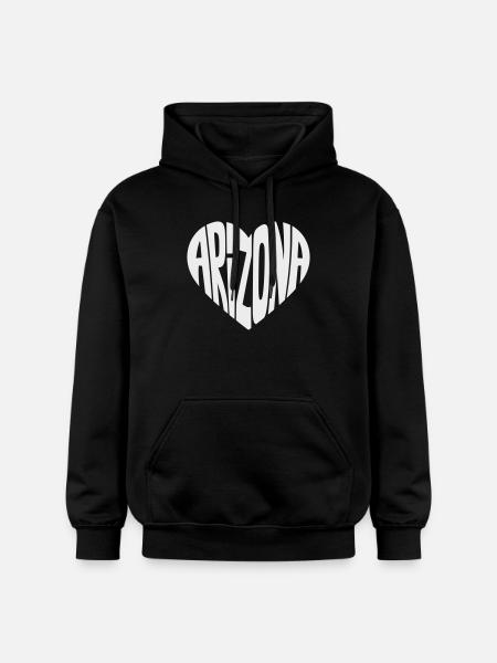 Arizona Heart Typo - Gildan Unisex Softstyle® Midweight Hoodie - black