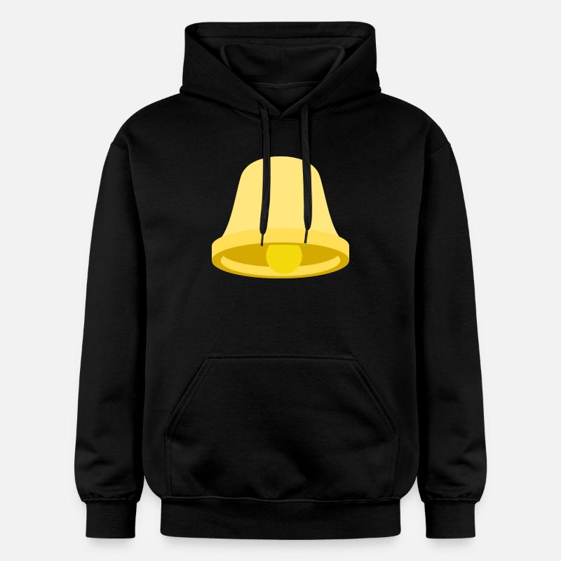 Icône de la clochette jaune – Minimal - Sweat à capuche Softstyle® Gildan Unisexe - noir