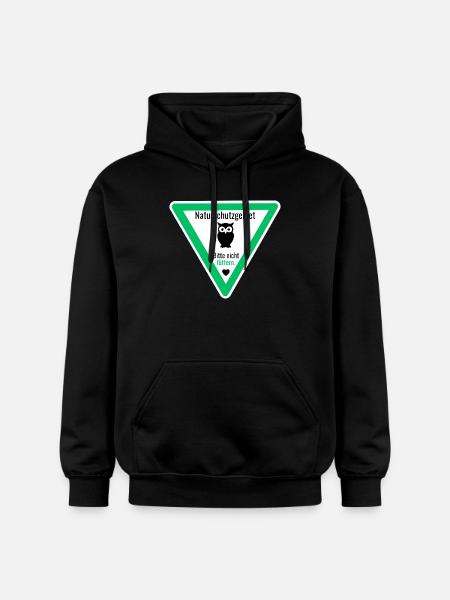 Naturschutzgebiet Nachteule Bitte nicht füttern - Gildan Unisex Softstyle® Midweight Hoodie - Schwarz