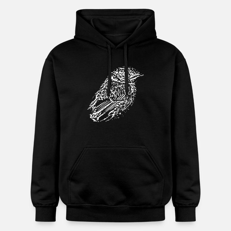 Blanc oiseau - Sweat à capuche Softstyle® Gildan Unisexe - noir