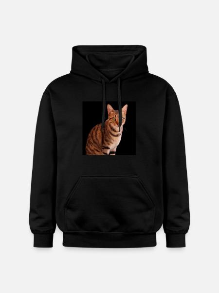 Chat chat chaton doux - Sweat à capuche Softstyle® Gildan Unisexe - noir